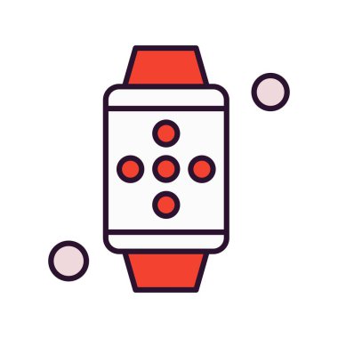 smartwatch simgesi, vektör illüstrasyonu