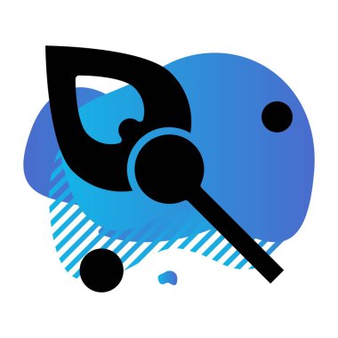 Mavi ve siyah bir kedinin vektör çizimi