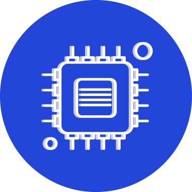 İşlemci simgesi. vektör illüstrasyonu