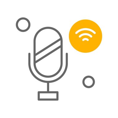 Mikrofon simgesinin vektör illüstrasyonu