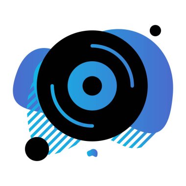 Çember ve noktalı soyut vektör arkaplanı.