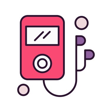 mp3 oynatıcı simge vektör çizimi