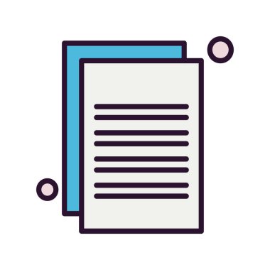 belge simgesi vektör illüstrasyonu