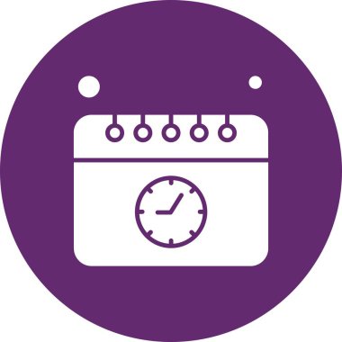 Bir takvim simgesinin vektör illüstrasyonu