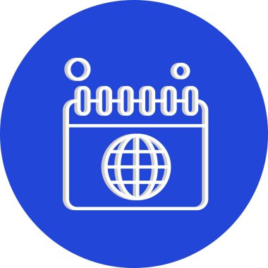 Bir takvim simgesinin vektör illüstrasyonu