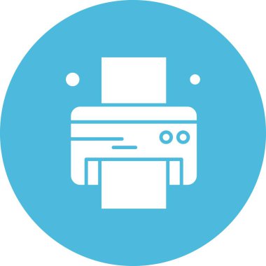 Yazıcı simgesi vektör illüstrasyonu