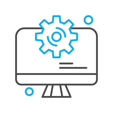 Seo ve optimizasyon simgesinin vektör çizimi