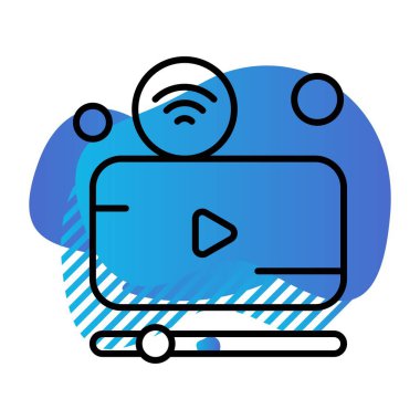 video kamera simgesi, vektör illüstrasyonu
