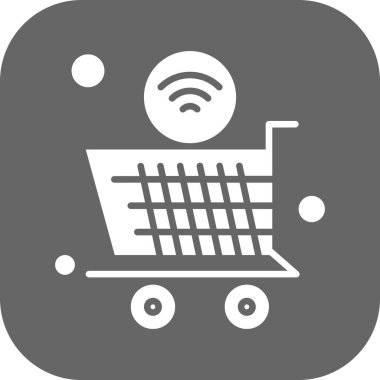 Alışveriş arabası vektör simgesi