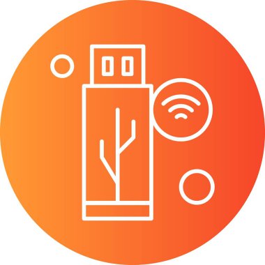 usb kablo simgesi düz renk şeklinde. vektör illüstrasyonu.