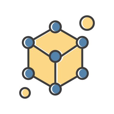 Molekül simgesi vektör illüstrasyonu