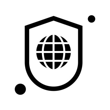 Modern b 'nin vektör çizimi güvenlik simgesinden yoksundur