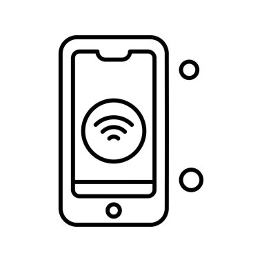 Akıllı telefon simgesi. cep telefonu vektör illüstrasyonu.