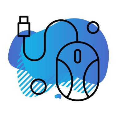 Mavi ve siyah kulaklıkların vektör çizimi