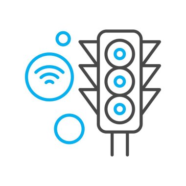 trafik sinyal simgesi vektör illüstrasyonu