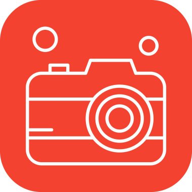 Kamera simgesi, vektör illüstrasyonu.