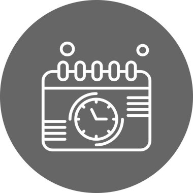 zaman yönetimi simgesi, vektör illüstrasyonu