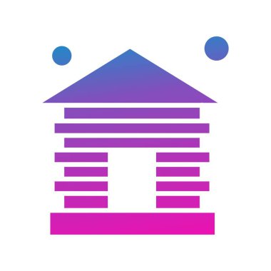 Modern yapı simgesinin vektör illüstrasyonu