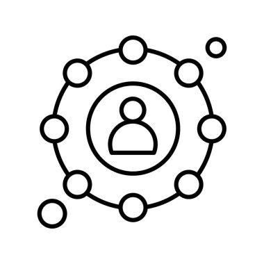 Takım çalışması konsepti simge tarafından temsil edilir. izole ve düz illüstrasyon