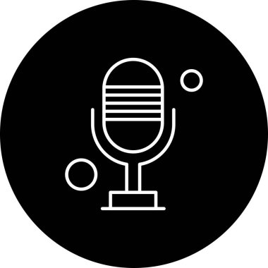 mikrofon simgesi vektör illüstrasyonu