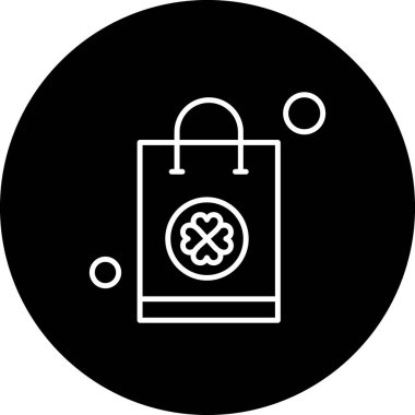 Alışveriş poşeti simgesi, vektör illüstrasyonu