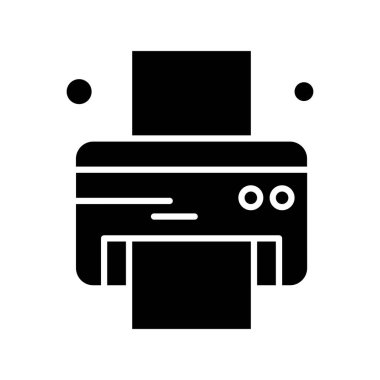 Yazıcı simgesi vektörü beyaz arkaplanda izole edildi