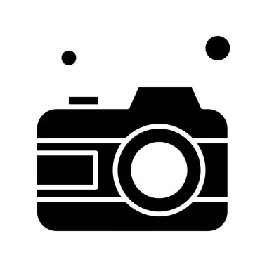 Kamera simgesi. Vektör illüstrasyonu