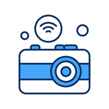 Kamera simgesi, vektör illüstrasyonu