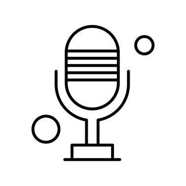 mikrofon simgesi vektör illüstrasyonu