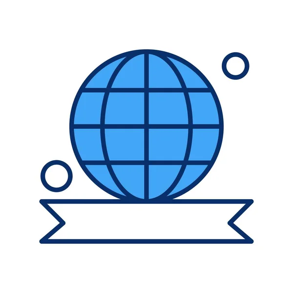 Icona Della Rete Globale Illustrazione Vettoriale — Vettoriale Stock