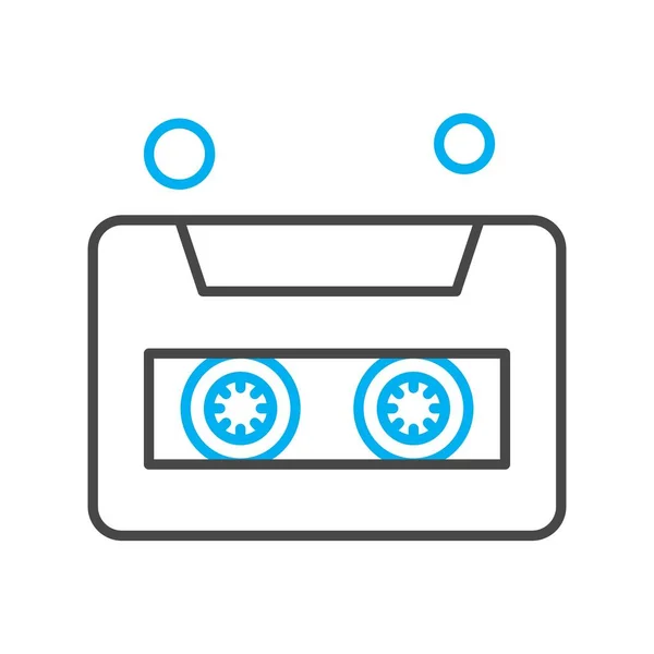 Cassette Icoon Vectorillustratie — Stockvector