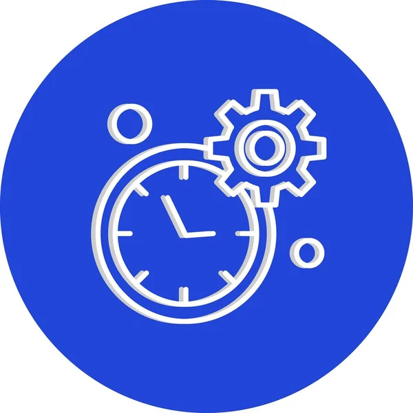 Icono Del Reloj Sobre Fondo Blanco — Vector de stock