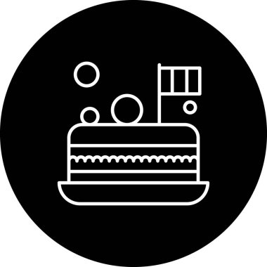 Vektör Doğum günü pastası Ico