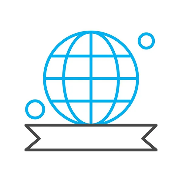 Global Network Icon Vector Illustration — 스톡 벡터