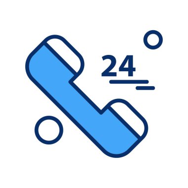 Vektör 24 saat uyarı simgesi