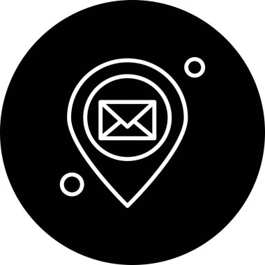 konum web simgesi, vektör illüstrasyonu