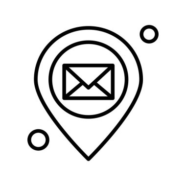 konum web simgesi, vektör illüstrasyonu