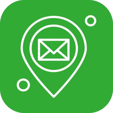 konum web simgesi, vektör illüstrasyonu