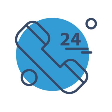 Vektör 24 saat uyarı simgesi