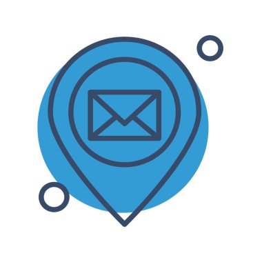 konum web simgesi, vektör illüstrasyonu