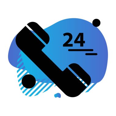 Vektör 24 saat uyarı simgesi