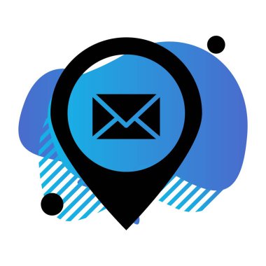 konum web simgesi, vektör illüstrasyonu