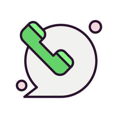 Vektör telefon simgesi illüstrasyonu  