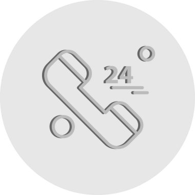 Vektör 24 saat uyarı simgesi