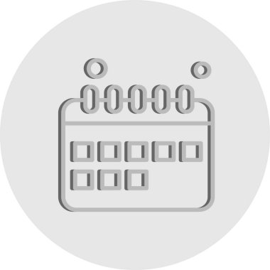 Vektör Takvim Simgesi, illüstrasyon   