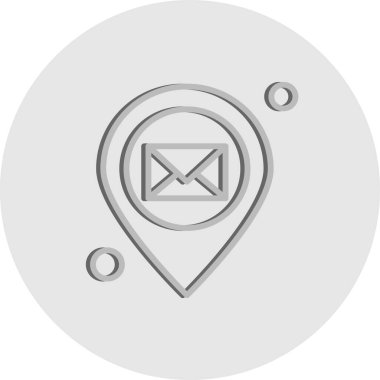 konum web simgesi, vektör illüstrasyonu