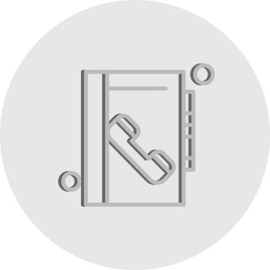 Vektör iletişim kitabı Ico, vektör illüstrasyonu