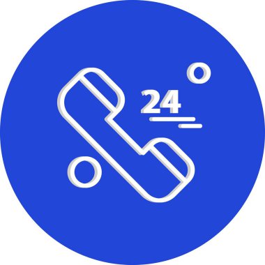 Vektör 24 saat uyarısı Ico, vektör illüstrasyonu