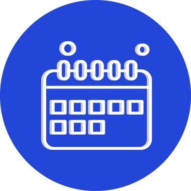 Vektör Takvim Simgesi, illüstrasyon   