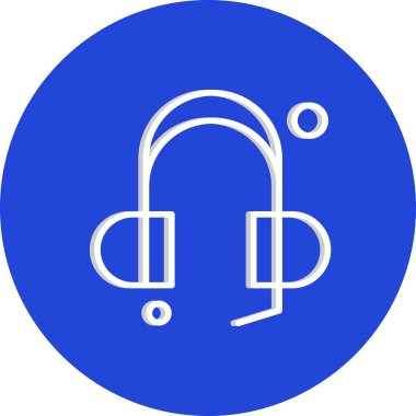  Kulaklık Simgesi vektör çizimi 